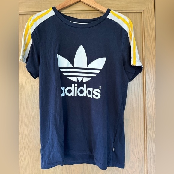 adidas Originals Cosmic Confession Snap Sleeve Three Stripe Tee / small - Picture 6 of 16